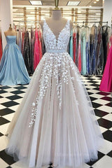 Bridesmaids Dress Short, A Line V Neck Champagne Lace Prom Dresses, Champagne Lace Formal Evening Dresses