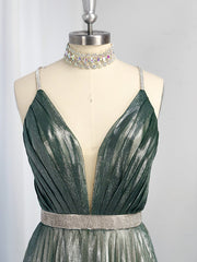 Bridesmaid Dress Colors, A-line V-neck Ruffles Floor-Length Dress