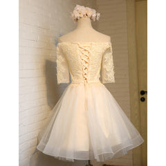 Party Dresses Styles, Adorable Knee Length Tulle with Lace Applique Party Dress, Homecoming Dress