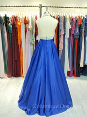 Homecoming Dress Short Tight, Ball Gown Jewel Floor-Length Satin Evening Dresses With Rhinestone