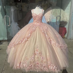 Bridesmaid Dress Gown, Ball Gown Sweet 16 Dress Princess Quinceanera Dresses Lace Appliques Sweet 15 Party Prom Ball Gowns