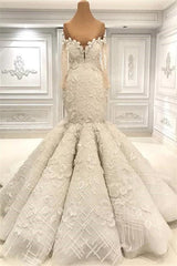 Wedding Dress Boho, Beautiful Ivory Mermaid Sweetheart Lace Bridal Gowns for Wedding