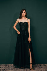 Formal Dresses Online, A-line Lace Appliques Long Prom Dresses