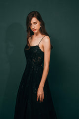 Formal Dress Idea, A-line Lace Appliques Long Prom Dresses