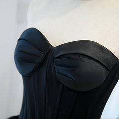 Formal Dresses, Black Ball Gown Sweetheart Satin and Tulle Formal Gown, Black Party Dresses