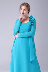 Evening Dress Shops, Blue Chiffon Mother Of The Bride Dresses With Jacket