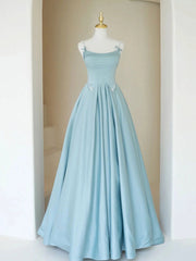 Bridesmaid Dresses Mismatch, Blue Long Beaded Prom Dresses, Long Blue Beaded Formal Evening Dresses