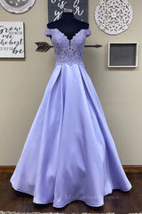 Gold Prom Dress, Blue purple lace satin long prom dress blue purple formal dress