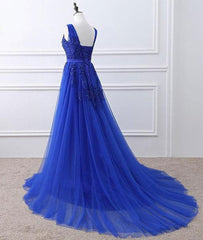 Party Dress Pinterest, Blue Tulle Long Prom Dress , Blue Formal Gown