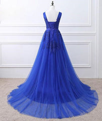 Party Dress Prom, Blue Tulle Long Prom Dress , Blue Formal Gown