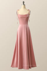 Prom Dresse 2058, Blush Pink A-line Full Length Long Prom Dress
