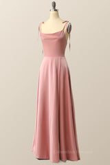 Prom Dresses For Sale, Blush Pink A-line Full Length Long Prom Dress