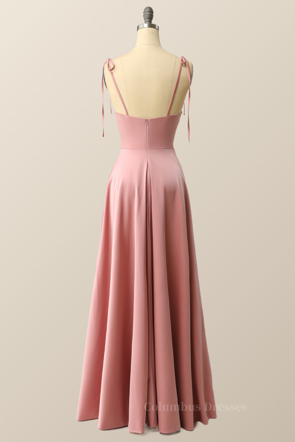 Prom Dress For Sale, Blush Pink A-line Full Length Long Prom Dress