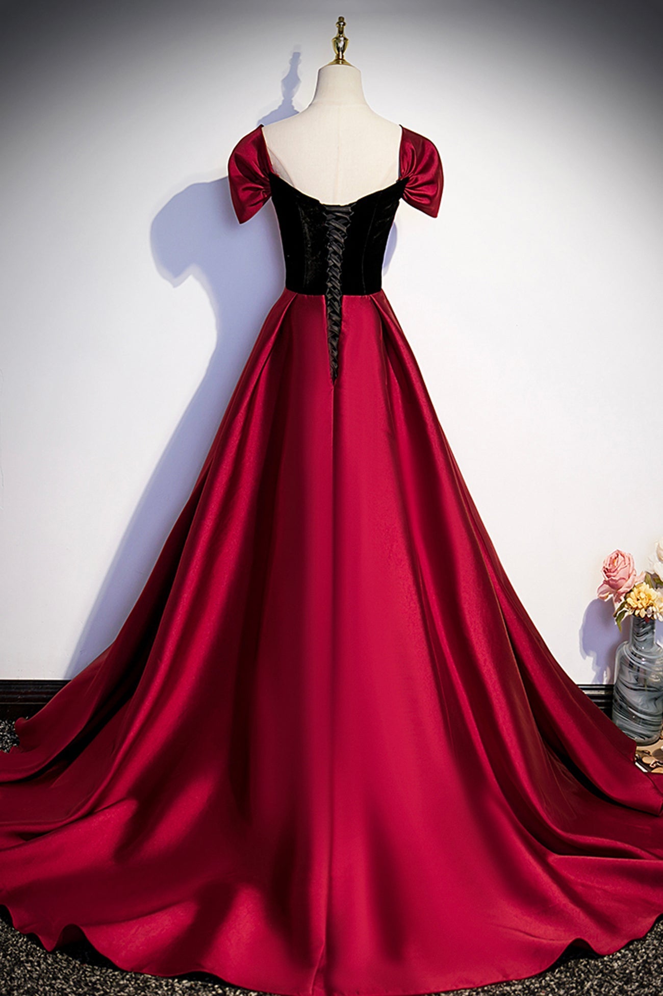 Bridesmaid Dress Lavender, Burgundy Satin Long Prom Dress, Simple A-Line Evening Party Dress