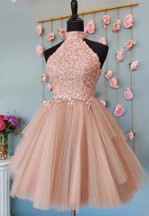 Bachelorette Party Theme, Cute Lace Short Prom Dresses, A-Line Evening Party Dresses