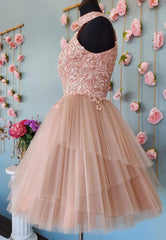 Wedding Bouquet, Cute Lace Short Prom Dresses, A-Line Evening Party Dresses