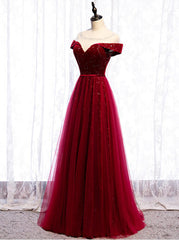 Homecoming Dress Shop, Cap Sleeve Red Sparkly Tulle Long Cheap Evening Prom Dresses