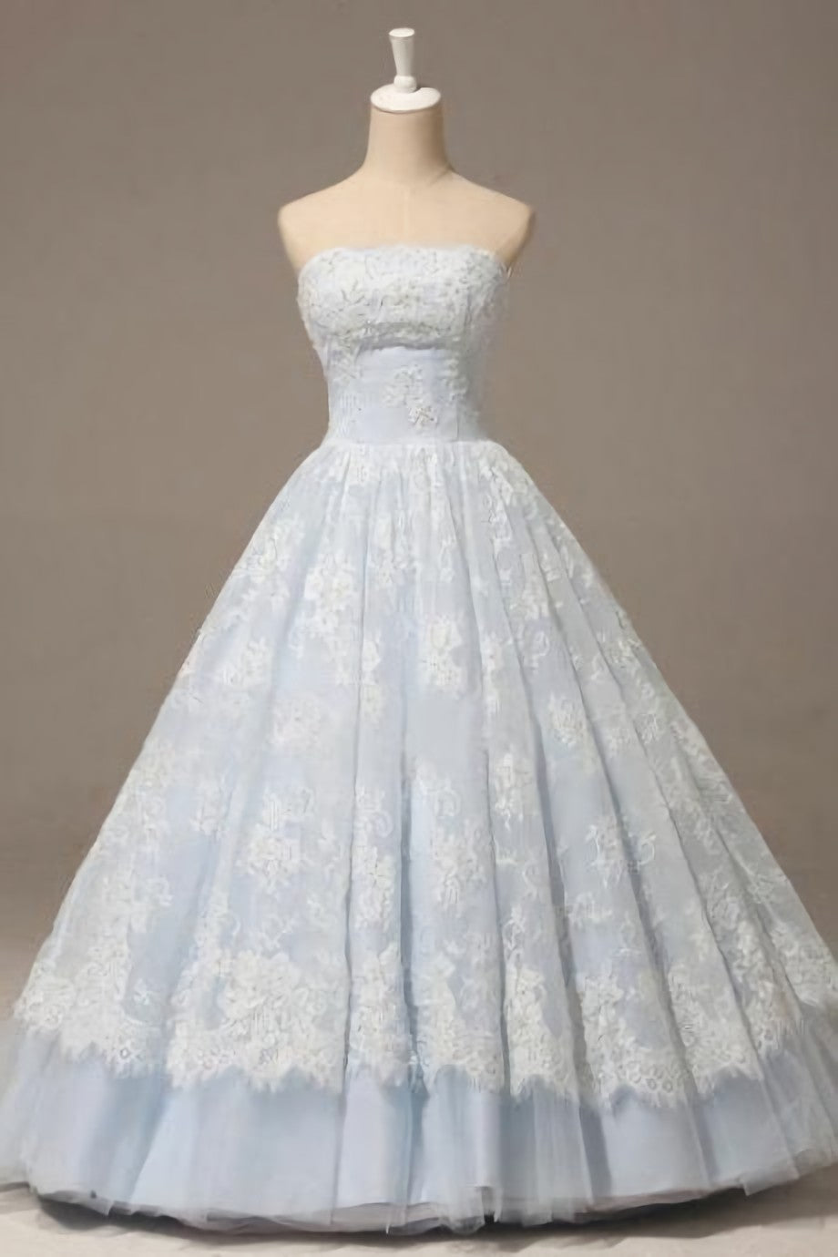 Prom Dresses Sweetheart, Light Blue Organza Lace Sweetheart A Line Long Prom Dress, Princess Ball Gown Dress