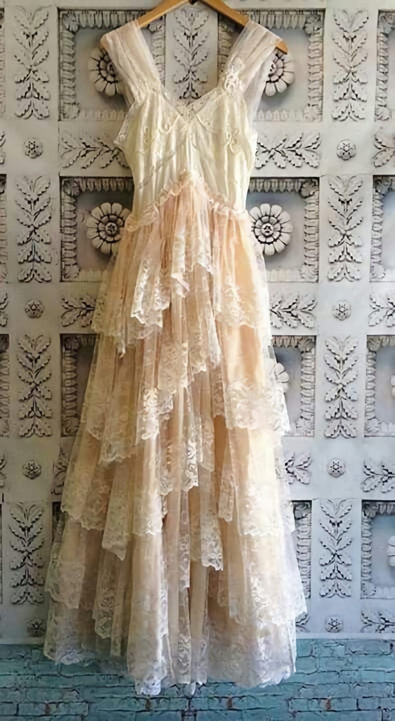 Prom Dress Mermaid, A Line Lace Tulle Prom Dresses, Womens V Neck Elegant Lace Dress