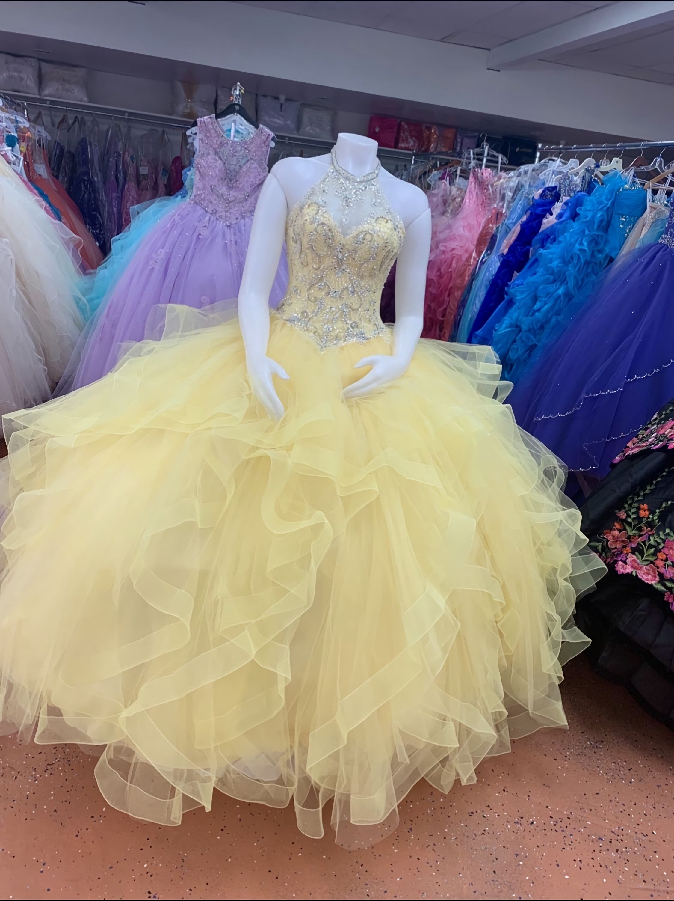 Floral Dress, Elegant Formal Evening Dress, Prom Dresses, Party Gowns