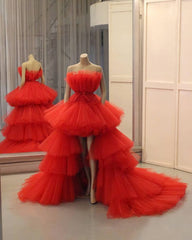 Red Carpet Dress, Red Ball Gown Long Prom Dress, Evening Dress