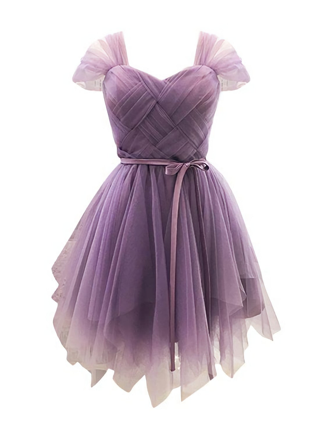 Prom Dress Trends For The Season, Purple Sweetheart Stretch Back Tulle Homecoming Dress
