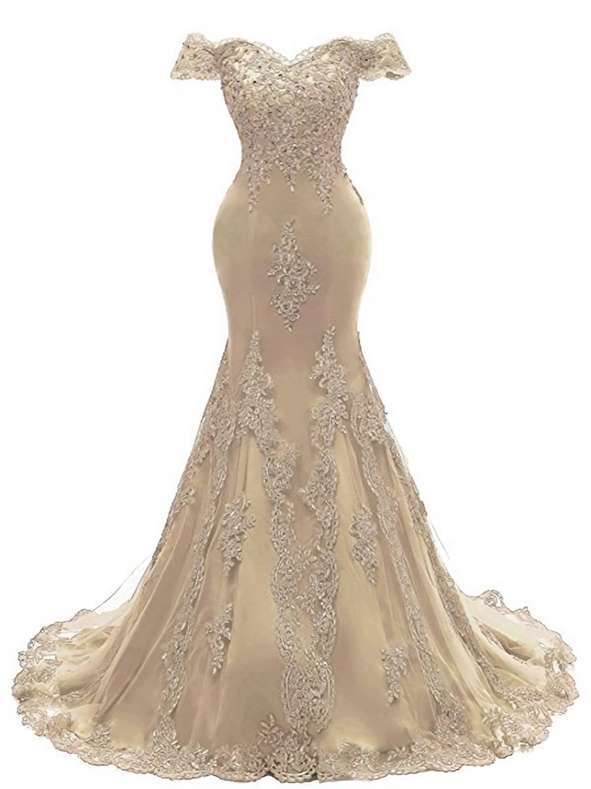 Prom Dress Designers, Lace Mermaid Long Evening Prom Dresses