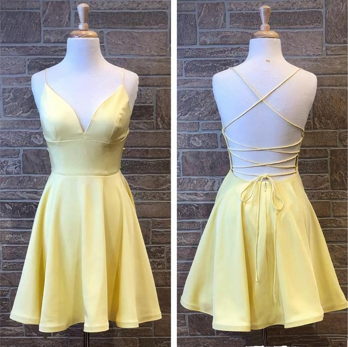 Prom Dresses Red, Yellow Short Homecoming Party Dress