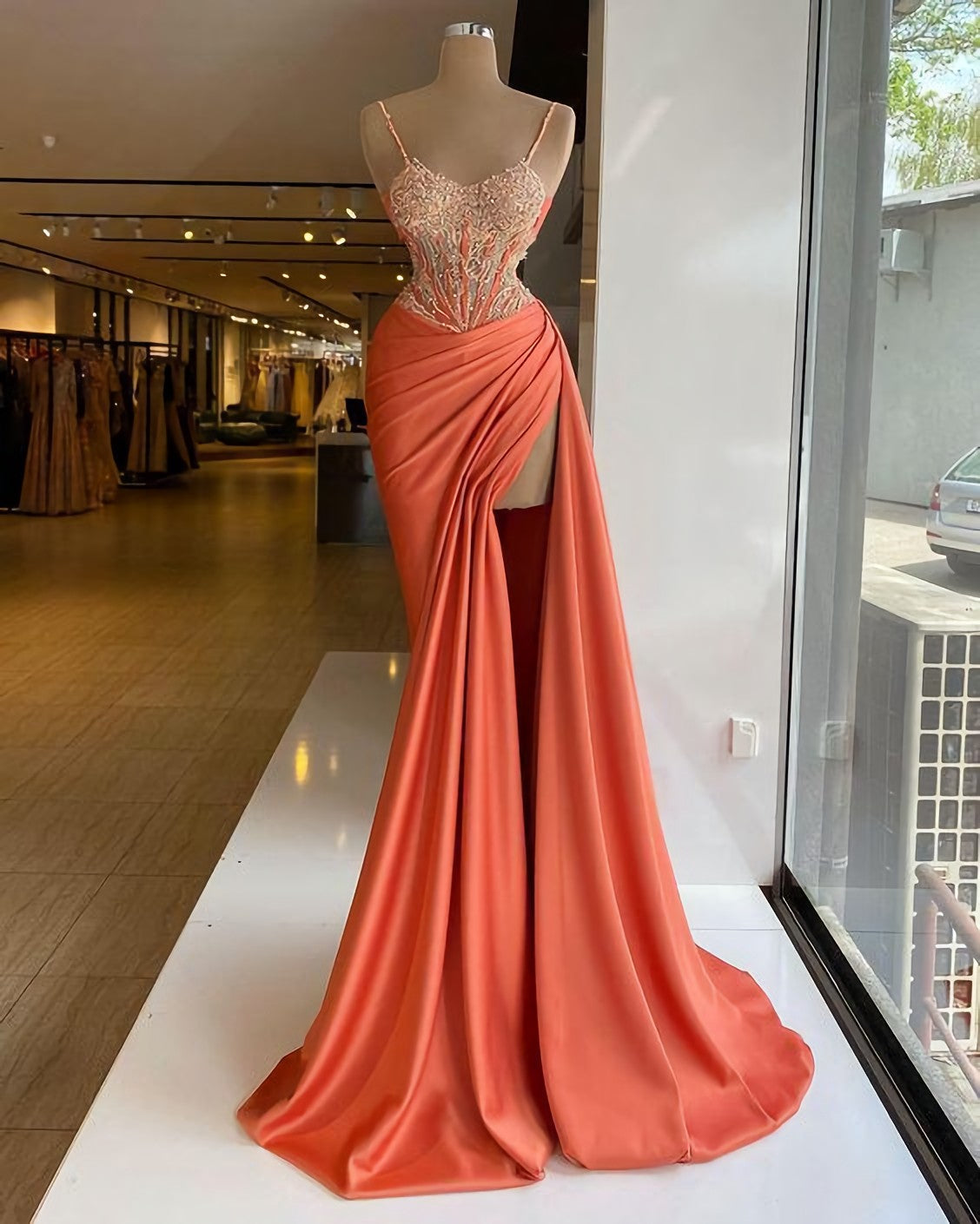 Prom Dress Gowns, Sheath Long Evening Dresses, Prom Party Dresses