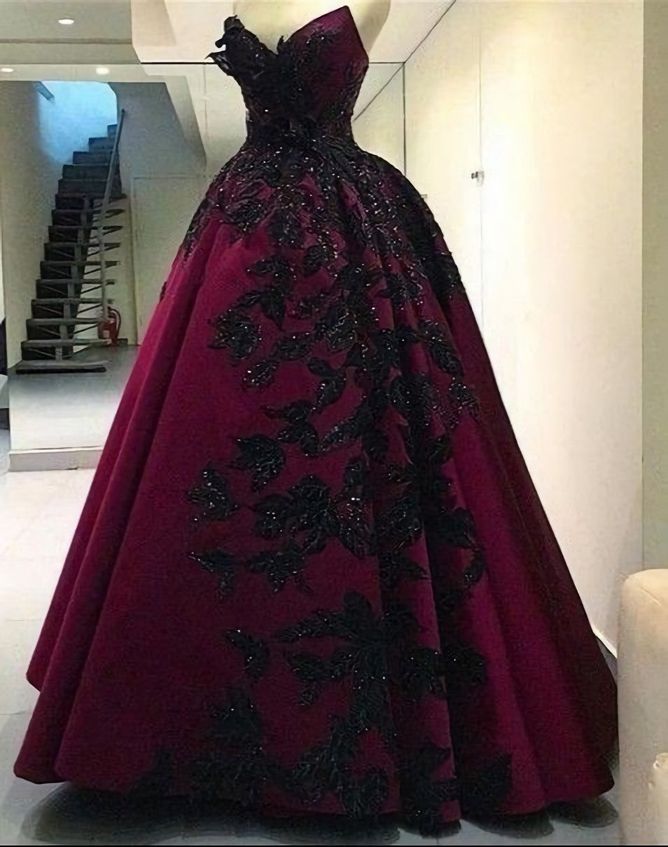 Prom Dress Long Quinceanera Dresses Tulle Formal Evening Gowns, Elegant Evening Dresses, Lace Appliques Ball Gown Prom Dress, Evening Dress