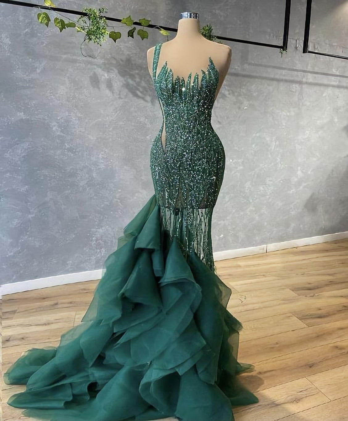 Bridesmaide Dress Colors, Green Long Prom Dress, Sexy Evening Gown