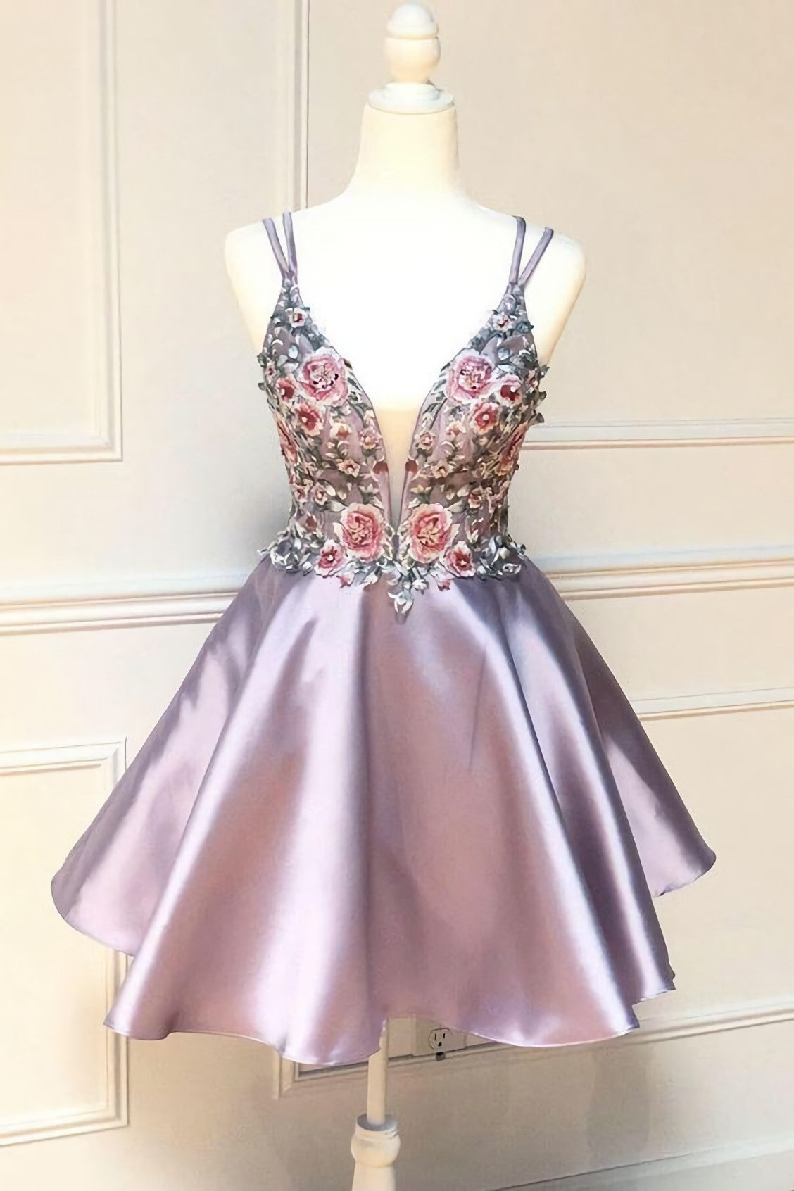 Prom Dresses Brands, Shot Pink Homecoming Dress, With Floral Embroidery Homecoming Dress 2024