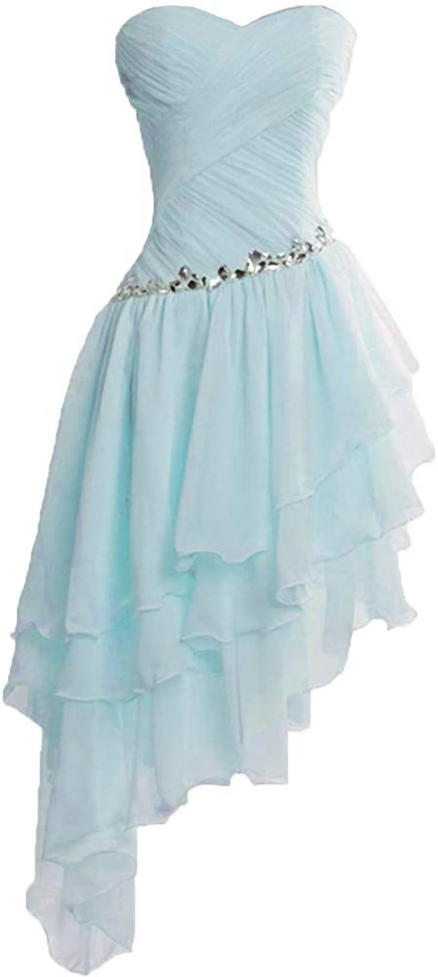 Prom Dress Cheap, Homecoming Dresses, High Low Chiffon Bridemaid Dresses, Short