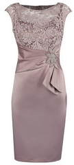 Homecoming Dress Short Tight, Sheath Grey Bateau Cap Sleeves Mother Of The Bride Homecoming Dress, With Lace Appliques