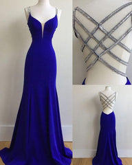 Prom Dresses Beautiful, Royal Blue Prom Dress, For Teens Prom Dresses, Graduation School Party Gown