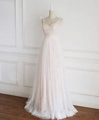 Shirt Dress, Champagne Sweetheart Tulle Lace Long Prom Dress Lace Evening Dress