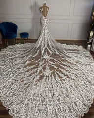 Wedding Dress Dresses, Charming Jewel Garden Sleeveless Mermaid Lace Wedding Dress with Appliques
