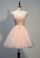 Evening Dress Store, Charming Pearl Pink Tulle Formal Dress , Lovely Homecoming Dresses