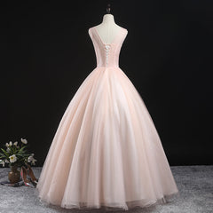 Bridesmaid Dresses Yellow, Charming Pink Flowers Ball Gown Long Sweet 16 Dress, Pink Prom Dress