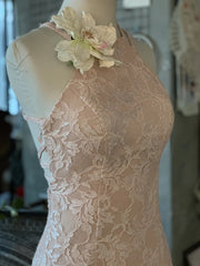 Wedding Dress Costs, Classic Vintage Lace Floor Length Mermaid Wedding Dress