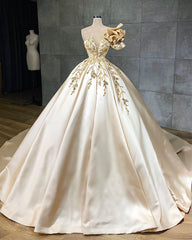 Wedding Dress Train, Classy Long A-Line Sweetheart Crystal Satin Ruffles Wedding Dress
