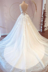 Wedding Dresses Cheaper, Classy Long Princess Sweetheart Tulle Appliques Lace Wedding Dresses