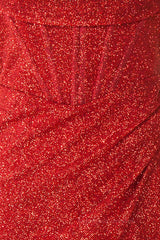 Party Dress Shops Near Me, Cowl Neck Red A-line Long Formal Dress