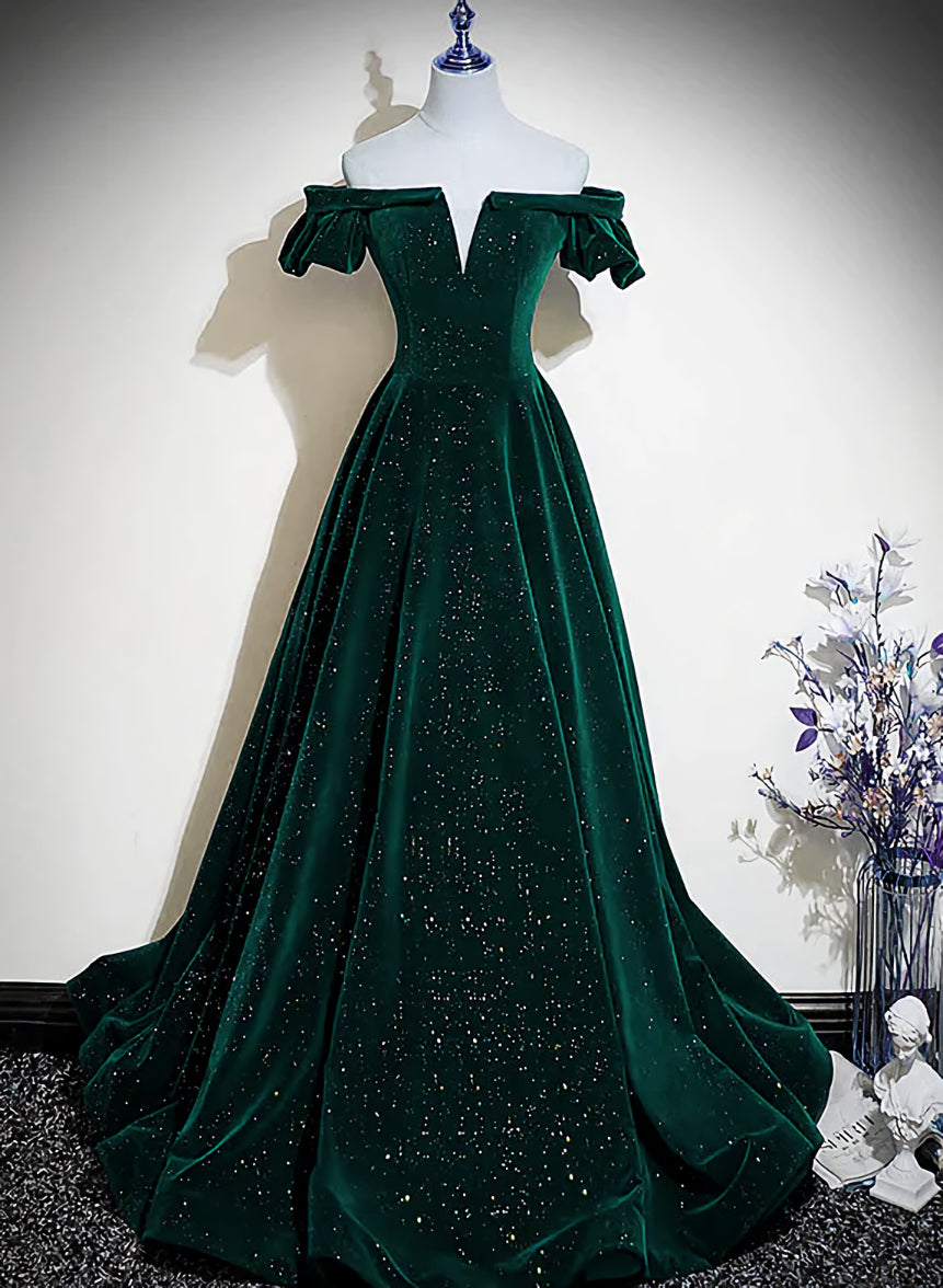 Prom Dress Size 14, Custom Green Velvet Long Formal Dress for jexlyn canela
