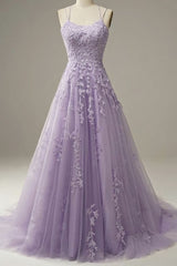Evening Dresses Velvet, Custom Made Lace Lilac Prom Dresses Long Evening Dress Spaghetti Straps Formal Gown with Train