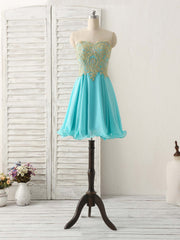 Party Outfit, Cute Green Lace Applique Short Prom Dress Green Homecoming Dress