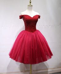 Homecomming Dresses Black, Cute Tulle Beads Short Prom Dress, Tulle Homecoming Dress
