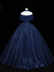 Bridesmaids Dress Burgundy, Dark Blue Long Prom Dress, Blue Tulle Formal Gown Graduation Dresses