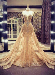 Party Dresses Glitter, Details About Gold Sparkling Mermaid Evening Prom Party Dress, Celebrity Gown Detachable Train