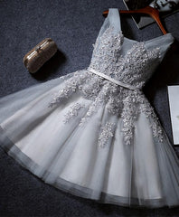 Party Dress Afternoon Tea, Cute A Line Tulle Lace Short Prom Dress, Homecoming Dress